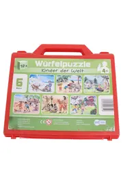 Vorschaubild 1 von Würfelpuzzle Kinder der Welt 12 Würfel 6 Motive ab 4 Jahre im Koffer
