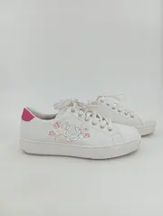 Vorschaubild 2 von Damen Sneaker low Gr. 39 Weiß mit Blumenmuster Stickerei