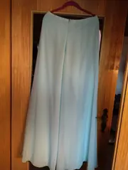 Vorschaubild 2 von Damen Stoffhose Gr. 42 Türkis Elegant Weite Beine