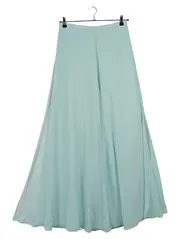 Vorschaubild 1 von Damen Stoffhose Gr. 42 Türkis Elegant Weite Beine