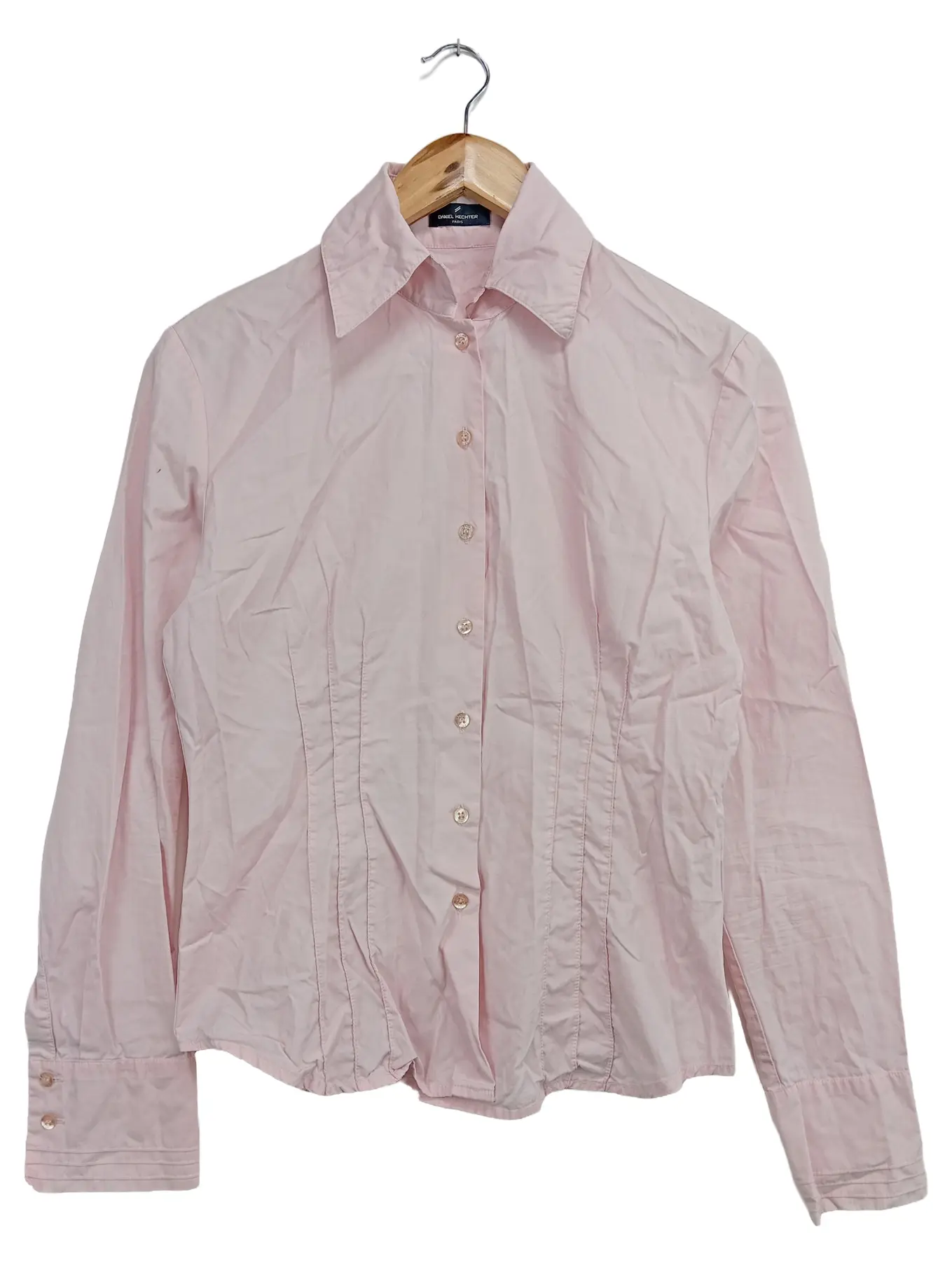 DANIEL HECHTER Damen Hemdbluse Gr. 38/M Rosa Business Langarm Bluse