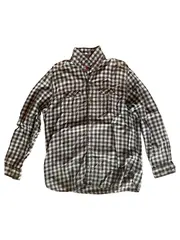 Vorschaubild 1 von Herren Freizeithemd Kariert Braun Weiß Gr. XL