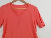 Vorschaubild 2 von Damen T-Shirt Gr. 42/XL Rot Casual Baumwolle