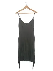Vorschaubild 1 von festliches Kleid Damen Gr. 36/S Schwarz Plissee Trägerkleid