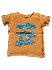 Vorschaubild 1 von Kinder T-Shirt Gr. 80 Orange Grafik Print Kurzarm Baumwolle