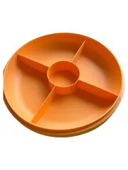 Vorschaubild 1 von drehbare Servierplatte 4 Fächer Snackplatte Orange 27 cm