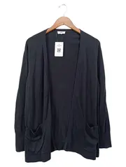 Vorschaubild 1 von Damen Strickjacke Grau Meliert Klassisch Einheitsgröße Cardigan