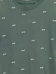 Vorschaubild 3 von Kinder T-Shirt Gr. 140 Grün mit Brillenmuster Casual