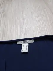 Vorschaubild 3 von Damen Langarmshirt Bluse Gr. M Blau Navy V-Ausschnitt