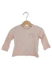 Vorschaubild 1 von Kinder Langarmshirt Rosa Gr. 81/80 Mädchen Herz-Applikation