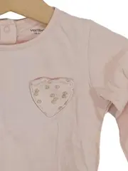 Vorschaubild 3 von Kinder Langarmshirt Rosa Gr. 81/80 Mädchen Herz-Applikation