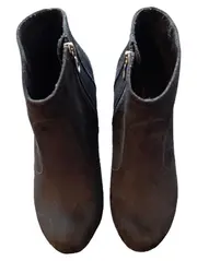 Vorschaubild 2 von Damen Stiefeletten Gr. 38 Schwarz Wildleder High Heels Ankle Boots