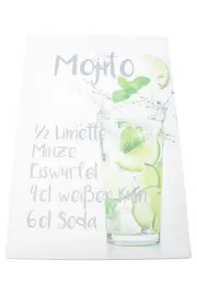 Vorschaubild 1 von Bild Mojito Cocktail Rezept Modern Minimalistisch Mehrfarbig Stoff