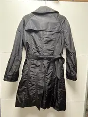 Vorschaubild 2 von Damen Trenchcoat Gr. 36 Schwarz Polyamid Mantel Klassisch