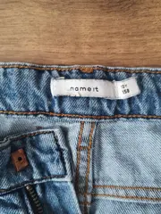 Vorschaubild 2 von Kinder Mom Jeans Hose Gr. 158 Blau Distressed Casual
