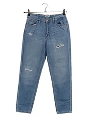 Vorschaubild 1 von Kinder Mom Jeans Hose Gr. 158 Blau Distressed Casual