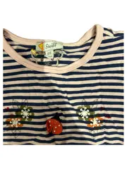 Vorschaubild 3 von Kinder T-Shirt Gr. 92 Blau Weiß Gestreift Marienkäfer