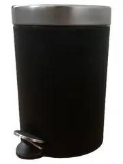 Vorschaubild 1 von KUGGIS Mülleimer Zylinder Schwarz Kunststoff Metall 25cm