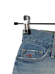 Vorschaubild 3 von Jeansshorts Damen W24 Blau Casual Fransen Logo