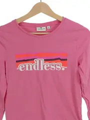 Vorschaubild 2 von Mädchen Langarmshirt Endless Print Rosa Gr. 164 Baumwolle Casual