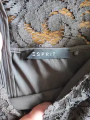 Vorschaubild 4 von Damen festliches Kleid Gr. 36 Elegant Braun Spitze Midikleid