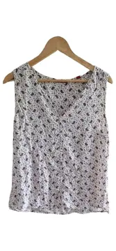 Vorschaubild 1 von Damen Top Shirt Gr. 38 Weiß Paisley Casual