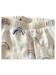 Vorschaubild 2 von Baby Leggings Hose Regenbogen Muster Gr. 56 Bio-Baumwolle Beige
