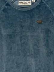 Vorschaubild 2 von Damen Sweatshirt Gr. S Petrol Casual Samt Optik