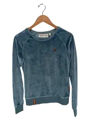 Vorschaubild 1 von Damen Sweatshirt Gr. S Petrol Casual Samt Optik