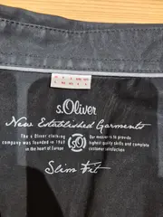 Vorschaubild 3 von Herren Freizeithemd Langarm Slim Fit Schwarz Gr. L Baumwolle