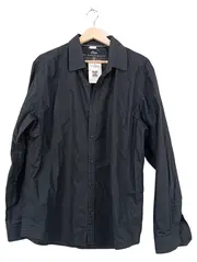 Vorschaubild 1 von Herren Freizeithemd Langarm Slim Fit Schwarz Gr. L Baumwolle