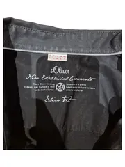 Vorschaubild 2 von Herren Freizeithemd Langarm Slim Fit Schwarz Gr. L Baumwolle