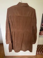 Vorschaubild 4 von Hemdblusenkleid Mädchen Braun Gr. 164 Baumwolle Freizeit Herbst Winter