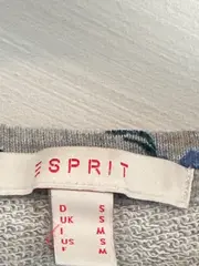 Vorschaubild 5 von Damen Pullover Blumenmuster Grau Gr. S 36 Floral Baumwolle