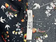 Vorschaubild 3 von Damen Freizeitkleid Gr. 34/XS Blau Blumenmuster Viskose Bohemian