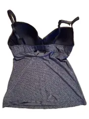Vorschaubild 3 von Damen Unterhemd mit Spitze Blau Gr. 75B Top Hemdchen