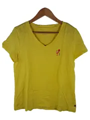 Vorschaubild 1 von Damen T-Shirt Gelb V-Ausschnitt Organic Cotton Gr. L