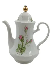 Vorschaubild 1 von Kaffeekanne Rosiau Bavaria Porzellan Rosenmotiv Gold 30cm