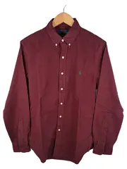 Vorschaubild 1 von Hemd Herren S Slim Fit Langarm Bordeaux Rot Oxford