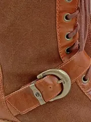 Vorschaubild 4 von Damen Stiefel Leder Braun Gr. 37.5 Schnürstiefel