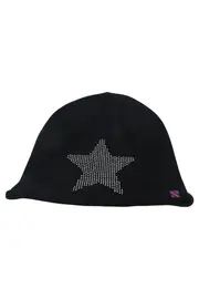 Vorschaubild 1 von Beanie Mütze Damen Sterne Strass Polyacryl Schwarz Casual