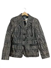 Vorschaubild 1 von Damen Blazer Gr. 40 Grau Kariert Strass Elegant Business Jacke