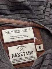 Vorschaubild 3 von Herren Pullover Grau Gestreift Gr. 46/S Streetwear Casual