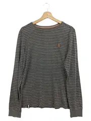 Vorschaubild 1 von Herren Pullover Grau Gestreift Gr. 46/S Streetwear Casual