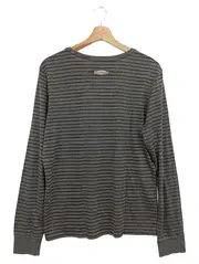 Vorschaubild 2 von Herren Pullover Grau Gestreift Gr. 46/S Streetwear Casual