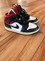 Vorschaubild 2 von Air Jordan 1 Mid Damen Sneaker High Freizeit Leder Mehrfarbig Gr. 38