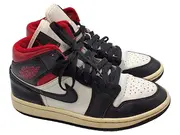 Vorschaubild 1 von Air Jordan 1 Mid Damen Sneaker High Freizeit Leder Mehrfarbig Gr. 38