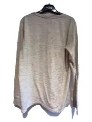 Vorschaubild 3 von Herren Langarmshirt Henley Gr. M Beige Meliert Casual