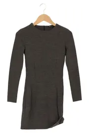Vorschaubild 1 von Damen Strickkleid Gr. 36/S Grau Klassisch Elegant Minimalistisch