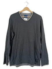 Vorschaubild 1 von Herren Langarmshirt Gr. XL Grau Meliert V-Ausschnitt Casual